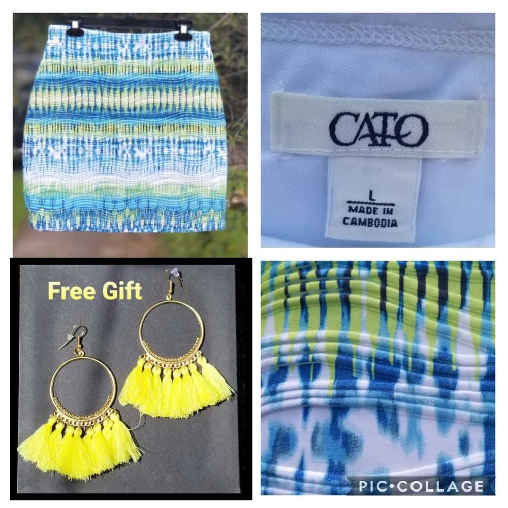 NWOT Cato Summertime Colorful Mini Skirt Size L
